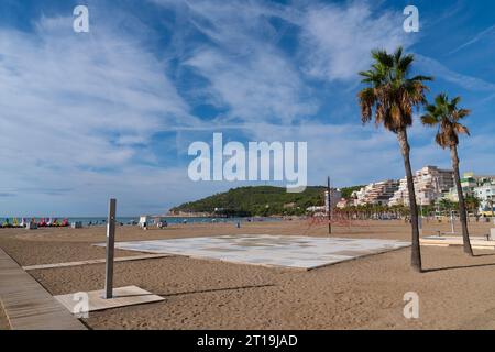 Oropesa del Mar Provinz Castellon Valencia Region Costa del Azahar, Spanien zwischen Benicassim und Marina D`Or Stockfoto